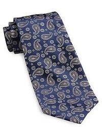 Gold Series Designed In Italy Small Paisley Silk Tie Casual Male Xl Big Tall