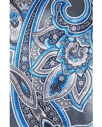 Ermenegildo Zegna Paisley Silk Tie Size Regular Blue