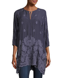 Johnny Was Paisley Flair Georgette Easy Tunic Plus Size