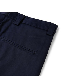 Acne Studios Abram Slim Fit Pleated Cotton Blend Trousers