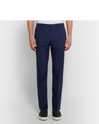 Theory Blue Jake W Slim Fit Stretch Cotton Trousers