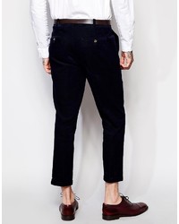 Asos Brand Slim Cropped Smart Pants In Cord