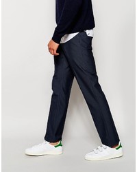 Asos Brand Slim Smart Pants In Blue