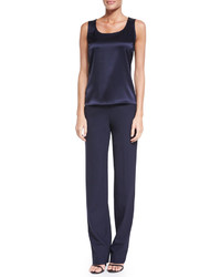 St. John Collection Modern Stretch Tropical Pants Navy
