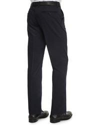 Etro Cotton Stretch Dress Trousers Navy