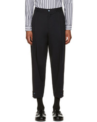 Dolce & Gabbana Dolce And Gabbana Navy Pleated Trousers