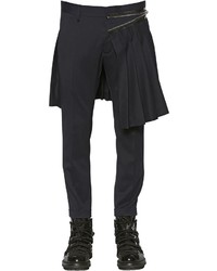 DSQUARED2 Wool Gabardine Pants With Skirt Panel