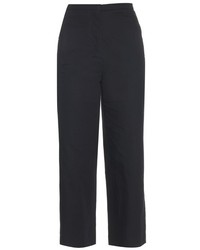 Lemaire High Waisted Cotton And Linen Blend Trousers