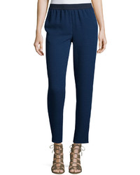 See by Chloe Jacquard Ankle Pants Navy