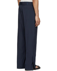 UMIT BENAN Navy Belted Baggy Trousers