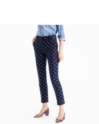 J.Crew Petite Cropped Pant In Bumblebee Jacquard