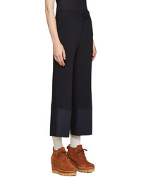 See by Chloe See By Chlo Navy Crepe Trousers