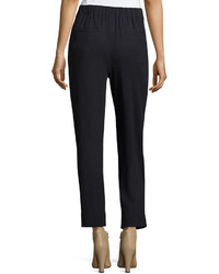 Vince Single Pleat Textured Trousers