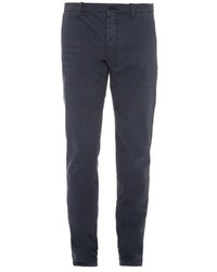 Tomas Maier Slim Fit Brushed Cotton Blend Trousers