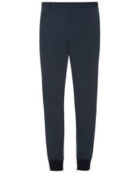 Lanvin Slim Fit Cotton And Silk Blend Trousers