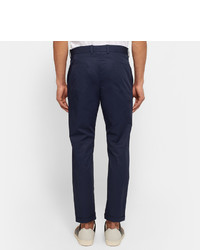 Marni Slim Fit Cropped Brushed Cotton Trousers