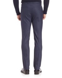 Theory Slim Fit Micro Grid Trousers