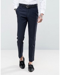 French Connection Slim Fit Navy Tuxedo Pants