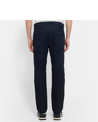 White Mountaineering Slim Fit Panelled Cotton Blend And Stretch Jersey Trousers
