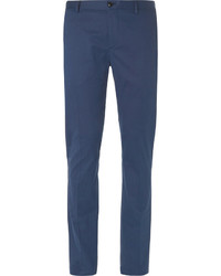 Etro Slim Fit Stretch Cotton And Cashmere Blend Twill Trousers