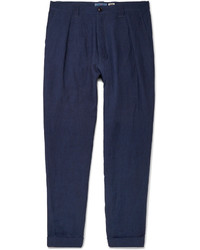 Blue Blue Japan Tapered Linen Trousers