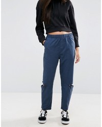 Asos Tapered Pant With Cut Out Knee