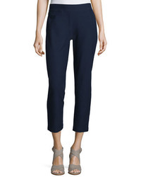 Eileen Fisher Washable Stretch Crepe Ankle Pants Midnight