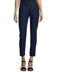 Eileen Fisher Washable Stretch Crepe Slim Ankle Pants Petite