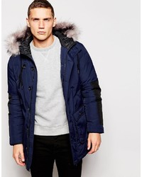Another Influence Hooded Faux Faur Parka Jacket