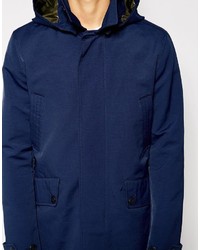 Asos Brand Lightweight Parka With Removable Hood