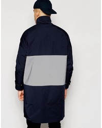 Asos Brand Parka Jacket Witth Reflective Stripe
