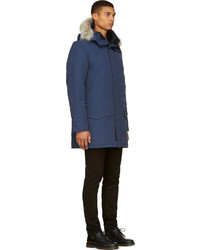 Canada Goose mens sale cheap - Canada Goose Blue Down Fur Langford Parka | Where to buy & how to wear