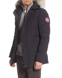 Canada Goose Carson Fusion Fit Hooded Down Parka With Genuine Coyote