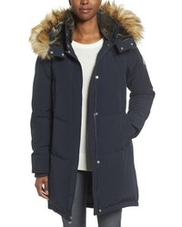Vince Camuto Down Feather Fill Parka With Faux Fur Trims