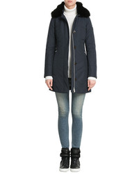 Peuterey Down Parka With Fur Trimmed Hood