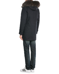 Duvetica Down Parka With Fur Trimmed Hood