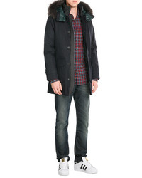 Duvetica Down Parka With Fur Trimmed Hood
