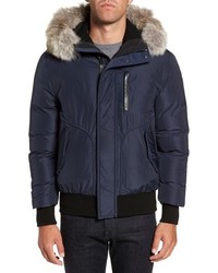 Mackage Florian Down Bomber Jacket With Genuine Coyote