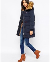 Pepe Jeans Garland Parka With Faux Fur Hood