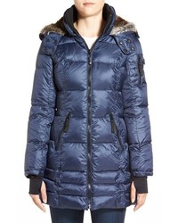 Halifax Faux Fur Trim Hooded Quilted Parka