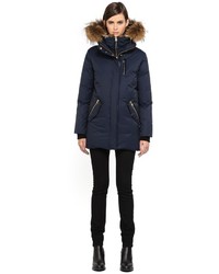 Mackage Marla F4 Navy Winter Down Parka With Fur Hood