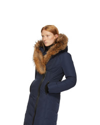 Mackage Navy Down And Fur Classic Kay Parka