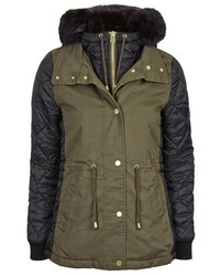 Topshop Nora Quilted Parka