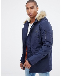 Brave Soul Parka Jacket With Faux Hood