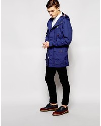 Fred Perry Parka With Check Lined Hood