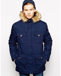 Selected Parka With Faux Fur Hood