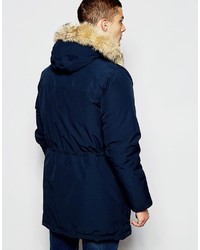 Penfield Shower Proof Hoosac Parka With Faux Fur Trim