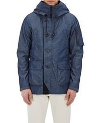 Spiewak Golden Fleece Chambray Hooded Parka Blue