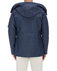 Spiewak Golden Fleece Chambray Hooded Parka Blue