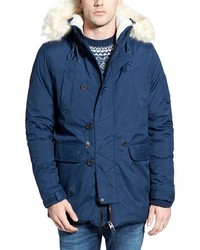 Bellfield Technical Hooded Parka With Faux Fur Trim